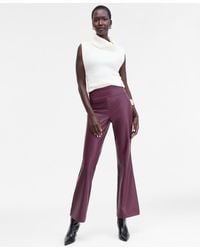 INC International Concepts - Faux-leather High-rise Flared Pants - Lyst