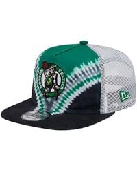 KTZ - Black/kelly Green Boston Celtics Throwback Dye Golfer Snapback Hat - Lyst
