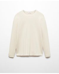 Mango - Knit Cotton Sweater - Lyst