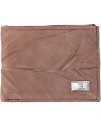Eagles Wings Los Angeles Angels Leather Bifold Wallet in Brown for Men