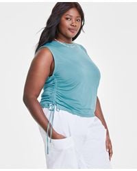 Macy's - On 34th Trendy Plus Size Cinched Muscle Tee - Lyst