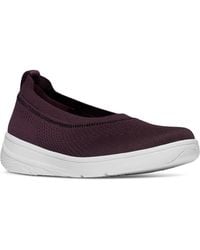 Fitflop - Super-q Crystal-trim Knit Ballerina Flats - Lyst