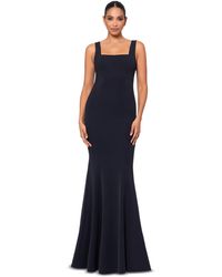 Betsy & Adam - Square-neck Mermaid Gown - Lyst