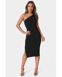 Bebe - Jersey One Shoulder Midi - Lyst