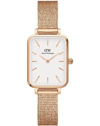 Daniel Wellington - Quadro Melrose Rose Gold-tone Stainless Steel Watch 20 X 26mm - Lyst