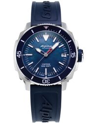 Alpina - Swiss Seastrong Diver Comtesse Rubber Strap Watch 34mm - Lyst
