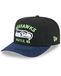 KTZ - Black/ College Navy Seattle Seahawks 2025 Nfl Draft A-frame 9fifty Snapback Hat - Lyst