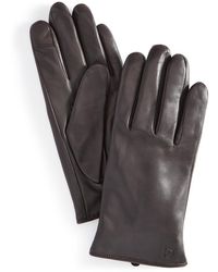 Cole Haan - Leather Cashmere Blend Lined Basic Tech Tip Gloves - Lyst