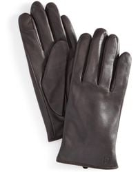 Cole Haan - Leather Cashmere Blend Lined Basic Tech Tip Gloves - Lyst