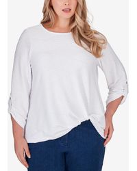 Ruby Rd. - Plus Size Scoop Neck Textured Knit Top - Lyst