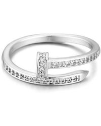 Adornia - Cz Nail Band Ring - Lyst