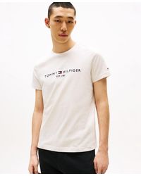 Tommy Hilfiger - Embroidered Logo Slim-fit Crewneck T-shirt - Lyst