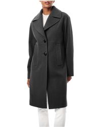 Bernardo - Oversized Woman's Collar Wool Blend Coat - Lyst