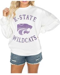 Gameday Couture - Kansas State Wildcats Good Vibes Premium Fleece Drop Shoulder Pullover Sweatshirt - Lyst