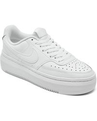 Nike - Court Vision Alta Leather Platform Casual Sneakers From Finish Line - Lyst