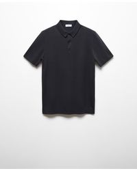 Mango - Fine-knit Polo Shirt - Lyst