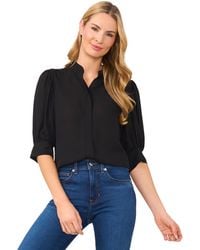 Cece - 3/4-sleeve Collared Button Down Top - Lyst