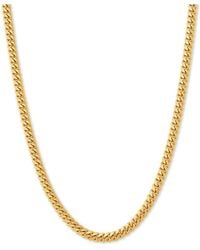 Macy's - Cuban Link 24" Chain Necklace In 18k Gold-plated Sterling Silver - Lyst