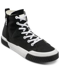 DKNY - Nylon Two Tone Branded Sole Hi Top Sneakers - Lyst
