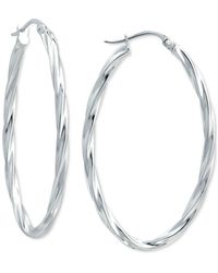 Giani Bernini - Twisted Oval Medium Hoop Earrings - Lyst