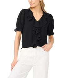 Cece - V-neck Short-sleeve Blouse - Lyst