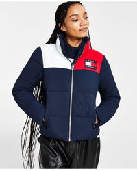 Tommy Hilfiger Velvet Puffer Jacket in 