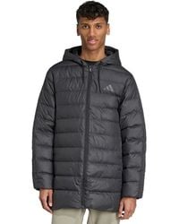 adidas - Essentials 3-stripes Light Down Sportswear Hooded Parka - Lyst