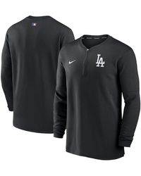 Nike - Los Angeles Dodgers Authentic Collection Game Time Performance Quarter-zip Top - Lyst