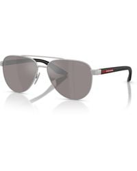 Prada Linea Rossa - Large Sunglasses - Lyst