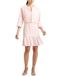 Natori - Round-neck Open-front 3/4-sleeve Shrug - Lyst