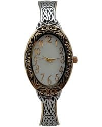 Olivia Pratt - Oval Face Elegant Textured Bangle Watch - Lyst