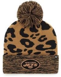 '47 - New York Jets Rosette Cuffed Knit Hat - Lyst