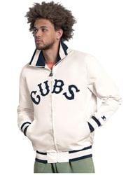 Starter - White Chicago Cubs The Captain Cooperstown Logo Full-zip Varsity Jacket - Lyst