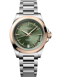 Longines - Swiss Automatic Conquest Stainless Steel Bracelet Watch 34mm - Lyst