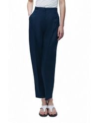 Nocturne - High-rise Pleated-front Tapered Linen Trousers - Lyst