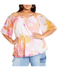 City Chic - Plus Size Adelina Print Top - Lyst