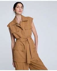 Kenneth Cole - Vision Twill Belted Cargo Vest - Lyst