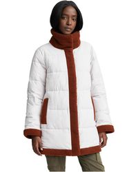 NVLT - Stretch Poly Mixed Media Puffer Jacket - Lyst