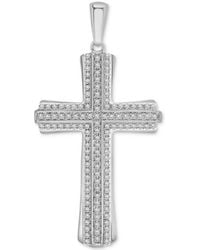 Macy's - Diamond Cross Pendant (1/2 Ct. T.w - Lyst