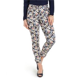 Charter Club Petite Floral-print Tummy-control Jeans, Created For Macy's - Blue