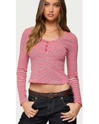 Edikted - Jocelyn Striped Top - Lyst