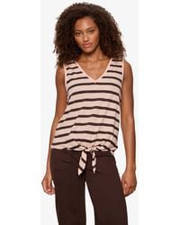 Sanctuary - Petite V-neck Tie-front Tank Top - Lyst