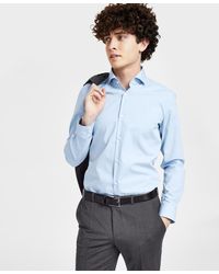 BOSS - Slim Fit Solid Dress Shirt - Lyst