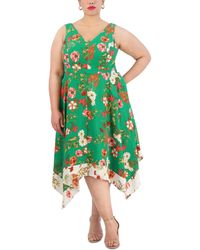 Vince Camuto - Plus Size Floral-print Sleeveless Midi Dress - Lyst