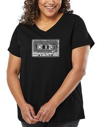 LA Pop Art - Plus Size The 80's Word Art V-neck T-shirt - Lyst