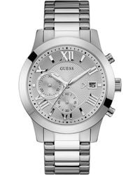 Guess - Men's Chronograph Stainless Steel Bracelet Watch 45mm - Lyst