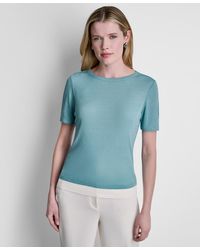DKNY - Short-sleeve Crew Neck Top - Lyst