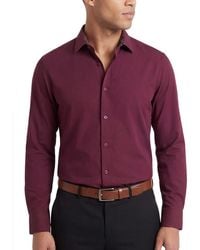 Tom Baine - Slim Fit Performance Solid Button Down Shirt - Lyst