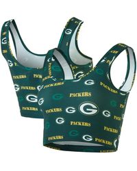 Concepts Sport - Bay Packers Mosaic Allover Print Bralette - Lyst