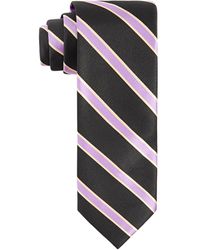 Tayion Collection - Purple & Gold Stripe Tie - Lyst